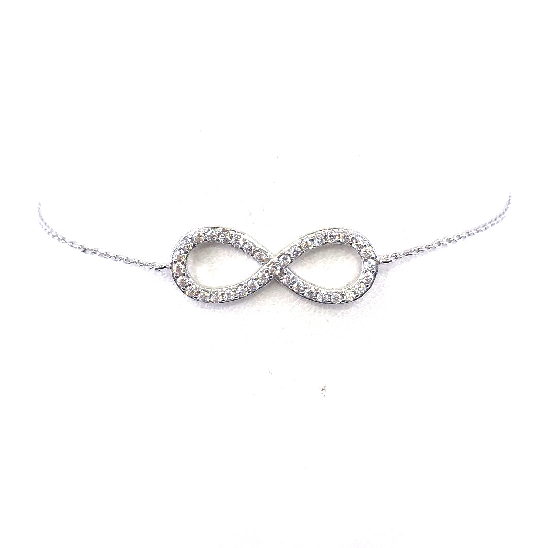 Sterling Silver Infinity Bracelet - HK Jewels