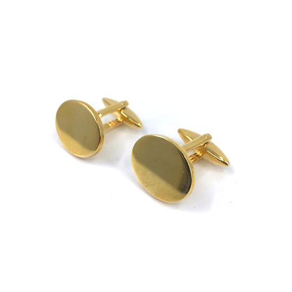 Stainless Steel Oval Cufflinks - HK Jewels