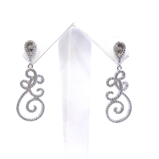 Sterling Silver Swirl Earrings - HK Jewels