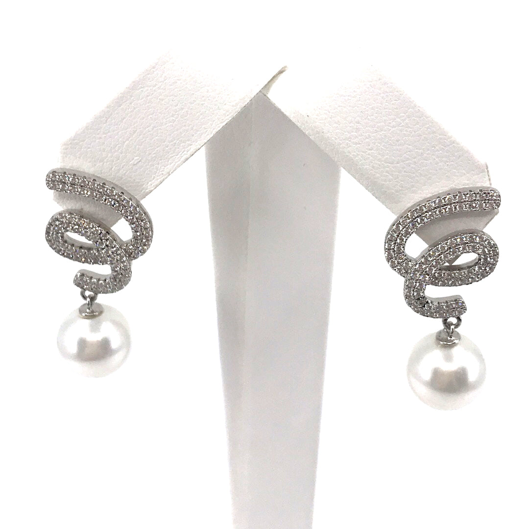 Sterling Silver Pearl Earrings - HK Jewels