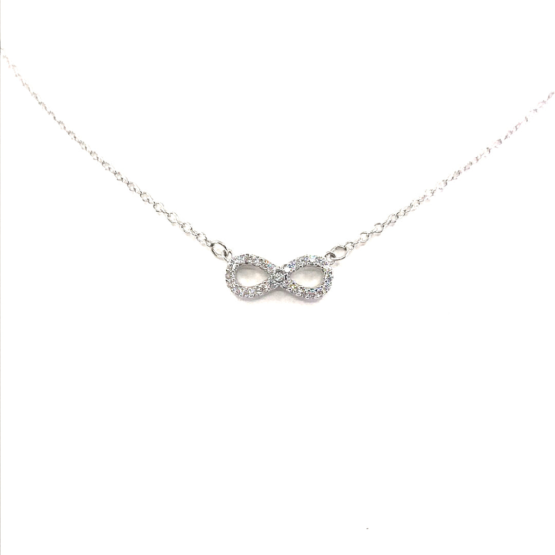 Sterling Silver Infinity Necklace - HK Jewels