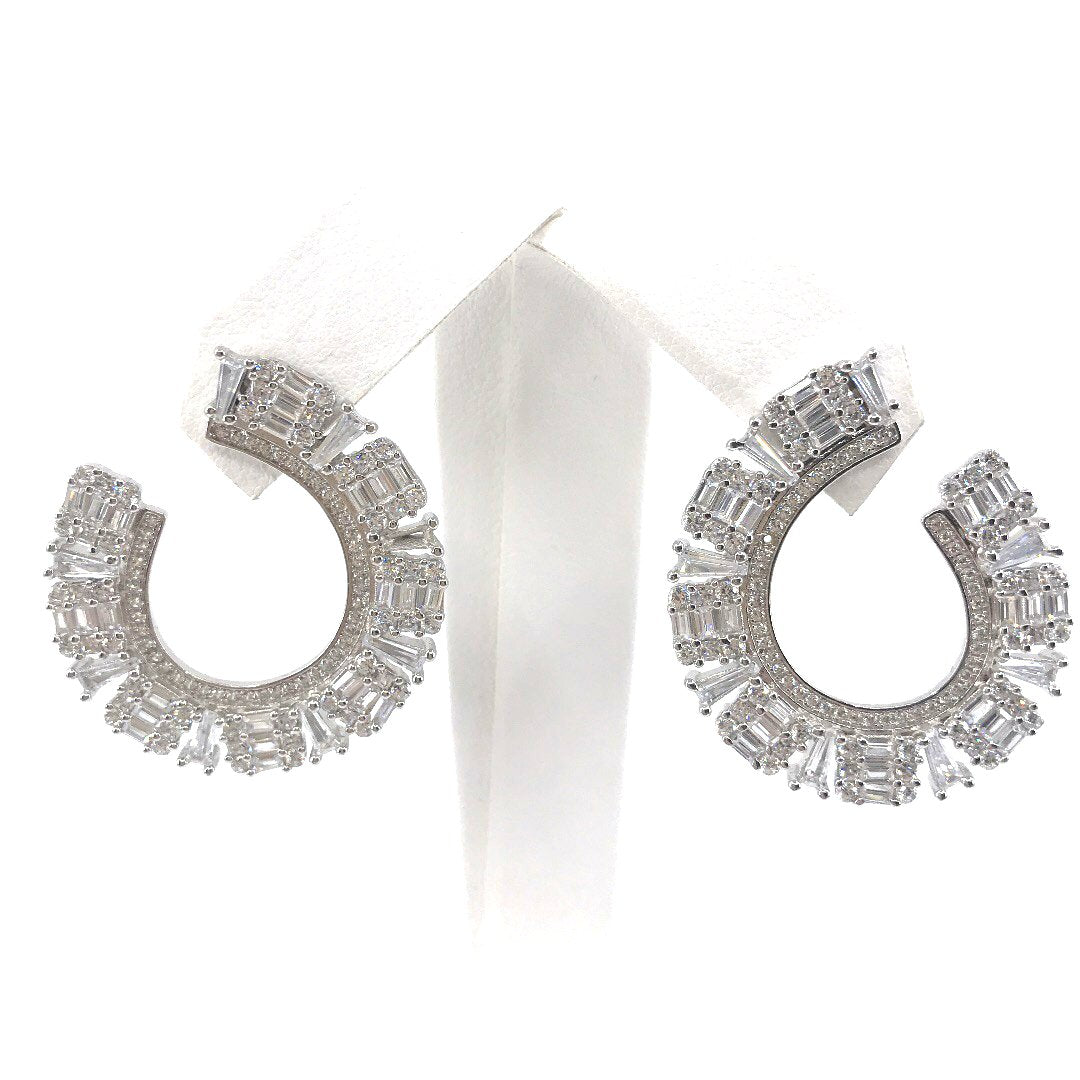 Sterling Silver Open Circle Earrings - HK Jewels