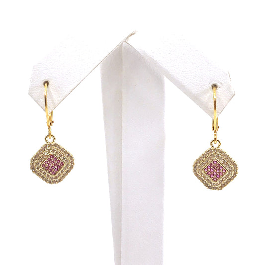 Surgical Steel Diamond Shaped Earrings - HK Jewels