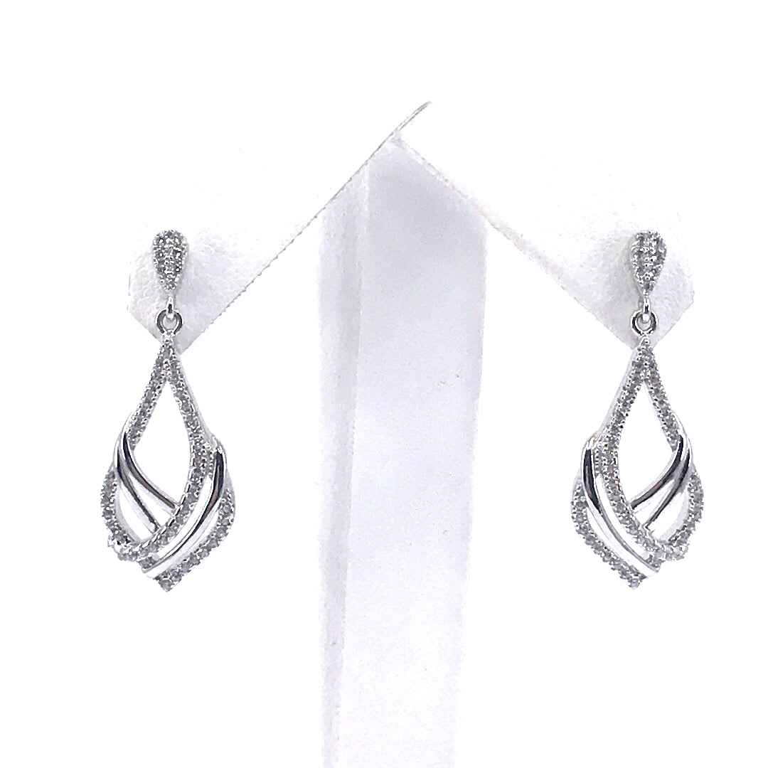 Sterling Silver  Teardrop Earrings - HK Jewels