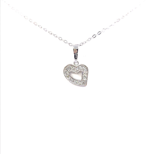 Sterling Silver Heart Pendant - HK Jewels