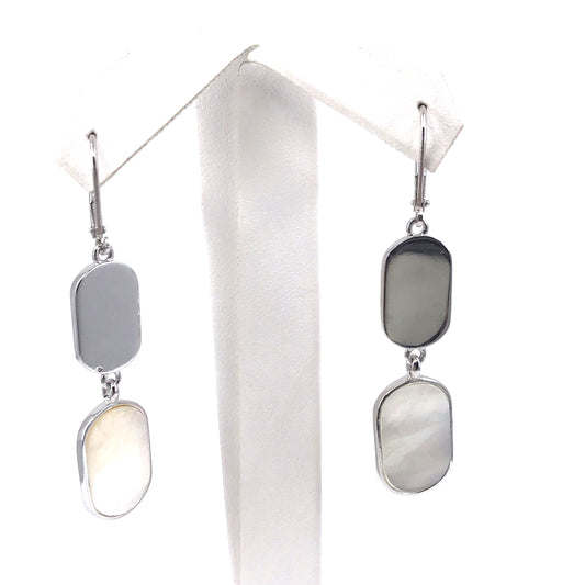 Sterling Silver Mother of Pearl Earrings - HK Jewels