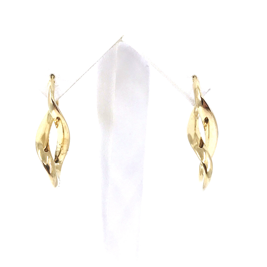 Sterling Silver Twisted Hoop Earrings - HK Jewels