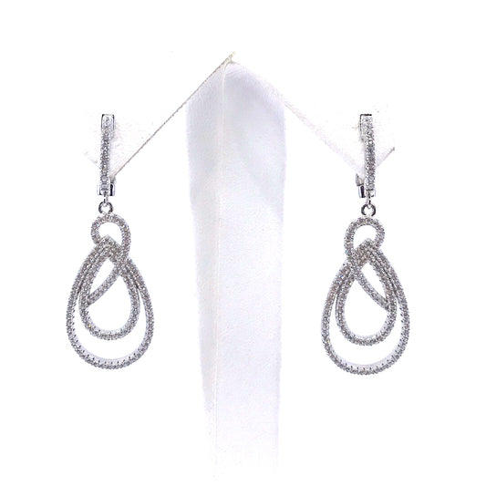 Sterling Silver Teardrop Earrings - HK Jewels