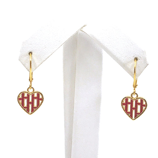 Surgical Steel Weave Heart Earrings - HK Jewels