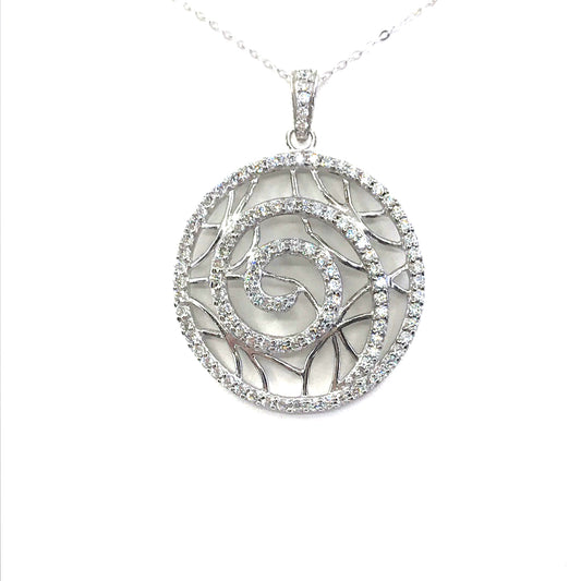 Sterling Silver Swirl Pendant - HK Jewels