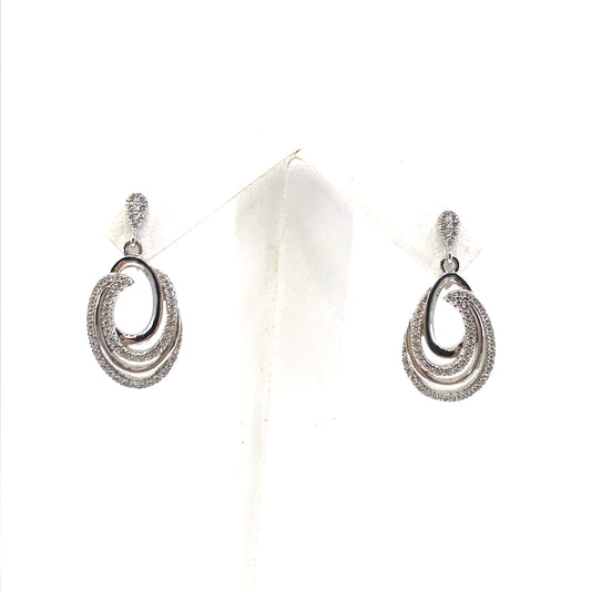 Sterling Silver Teardrop Earrings - HK Jewels