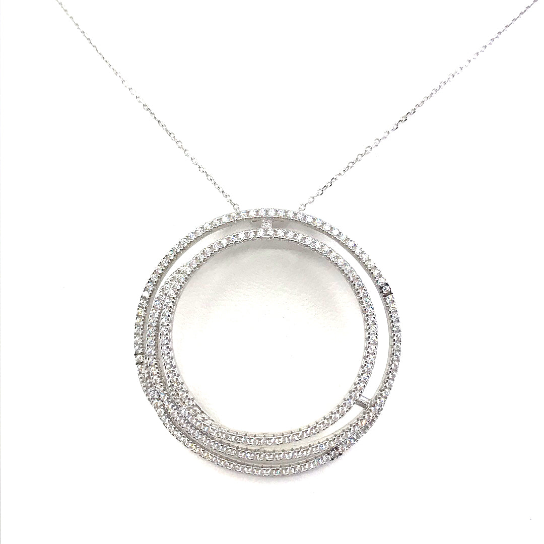 Sterling Silver Swirl Pendant - HK Jewels