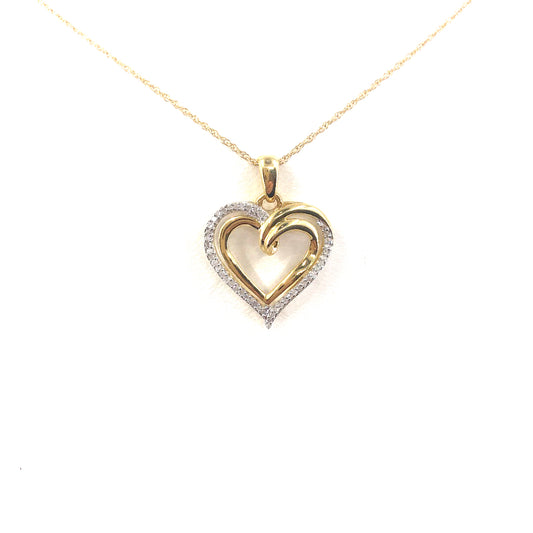 Gold Heart Pendant - HK Jewels