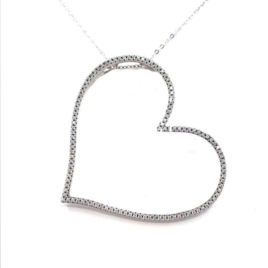 Sterling Silver Heart Pendant - HK Jewels