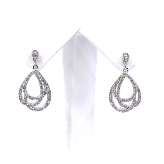 Sterling Silver Teardrop Earrings - HK Jewels