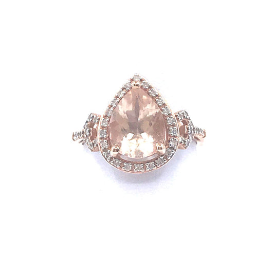 Rose Gold Teardrop Ring - HK Jewels