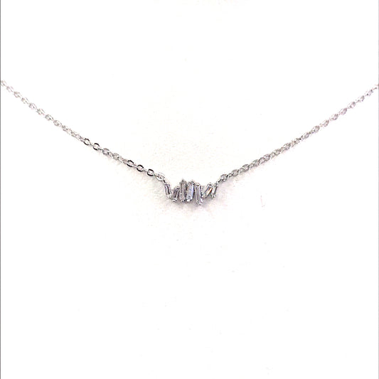 Sterling Silver Small Bar Necklace - HK Jewels