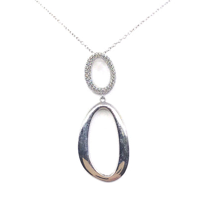 Sterling Silver Oval Pendant - HK Jewels