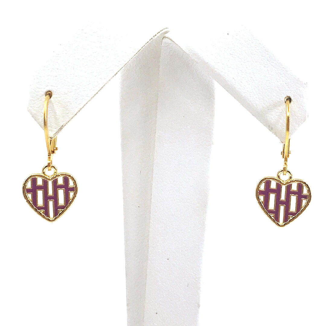 Surgical Steel Weave Heart Earrings - HK Jewels
