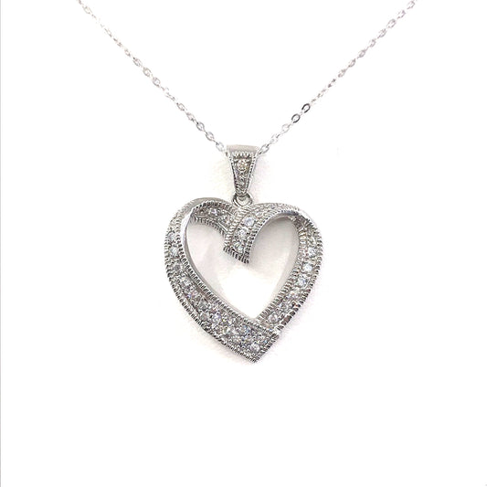 Sterling Silver Heart Pendant - HK Jewels