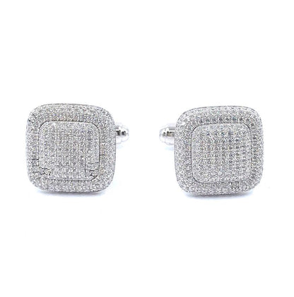 Sterling Silver Cushion Cufflinks - HK Jewels