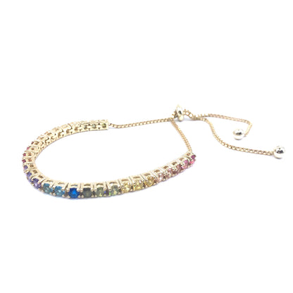 Sterling Silver rainbow bracelet - HK Jewels
