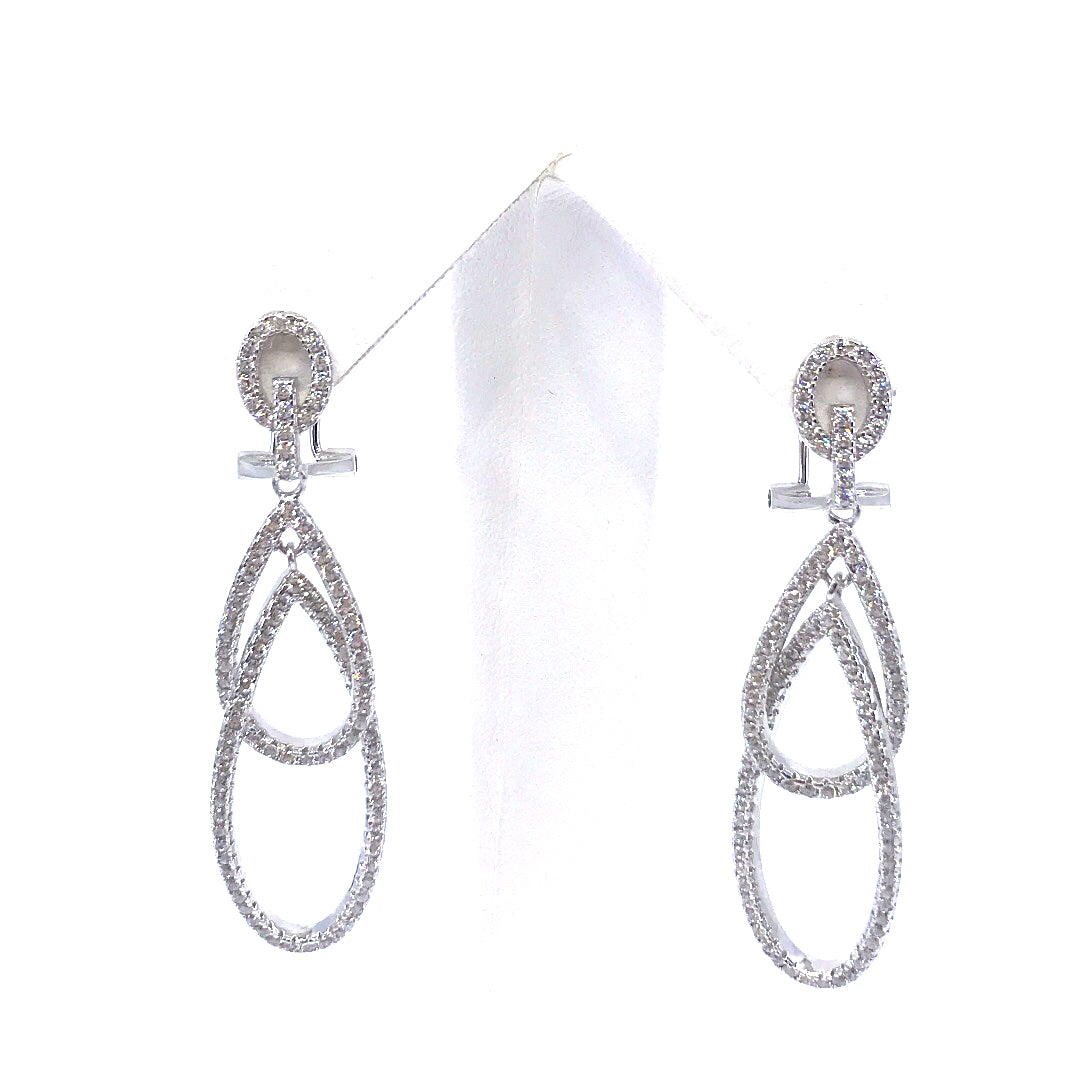 Sterling Silver Teardrop Earrings - HK Jewels