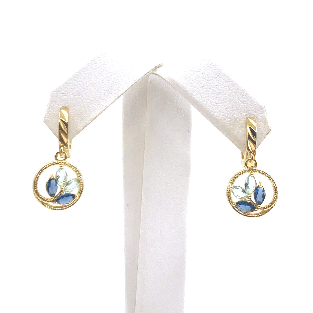 Surgical Steel Circle Leaf Earrings - HK Jewels