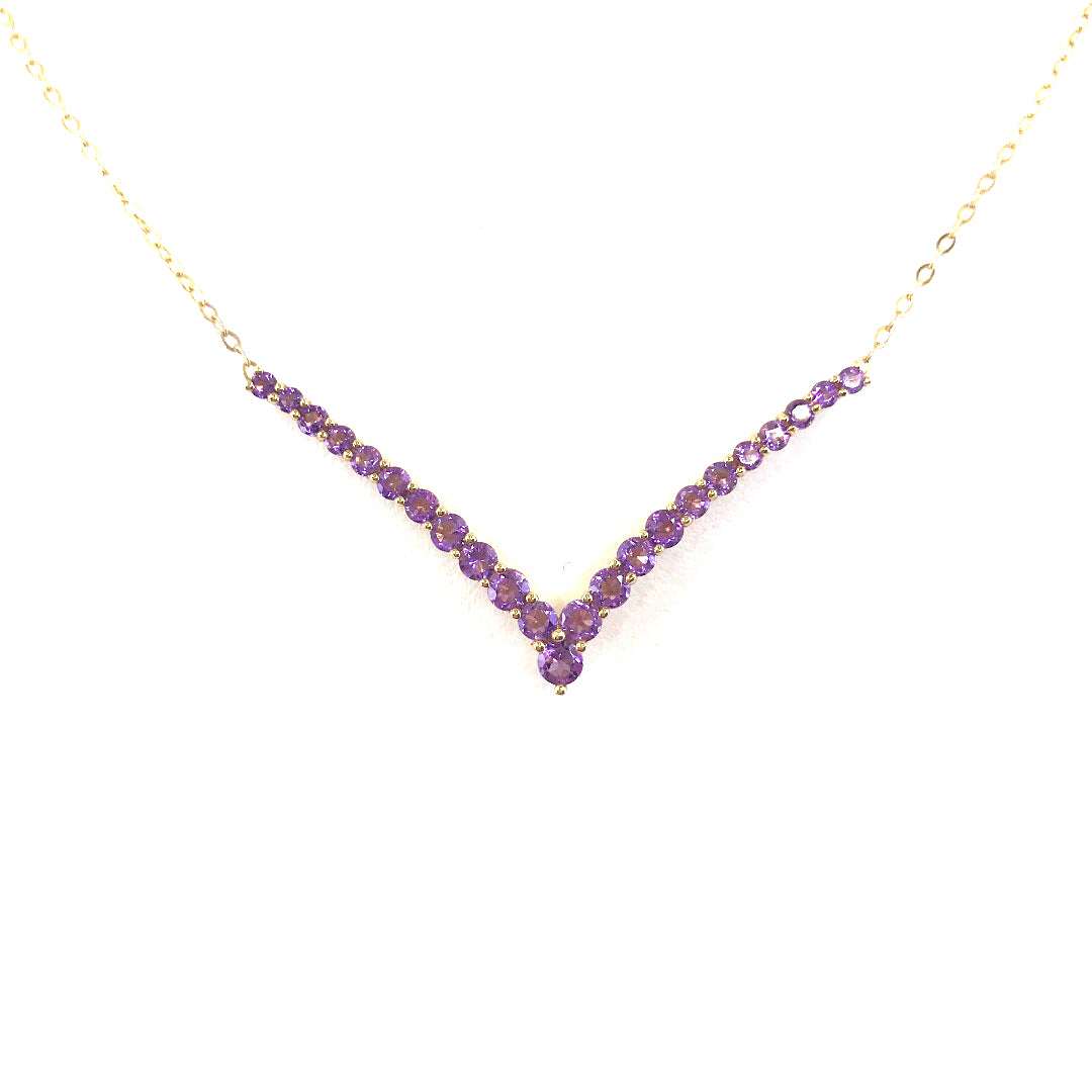Gold "V" Necklace - HK Jewels