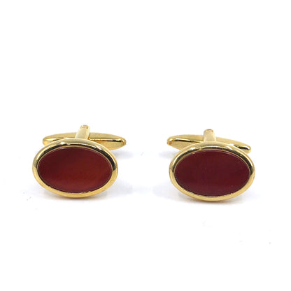 Gold Plated Scarlet Cufflinks - HK Jewels