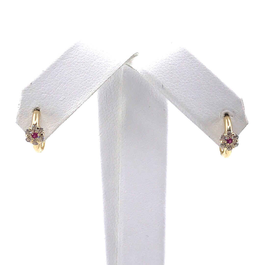 14K Gold Flower Earrings - HK Jewels