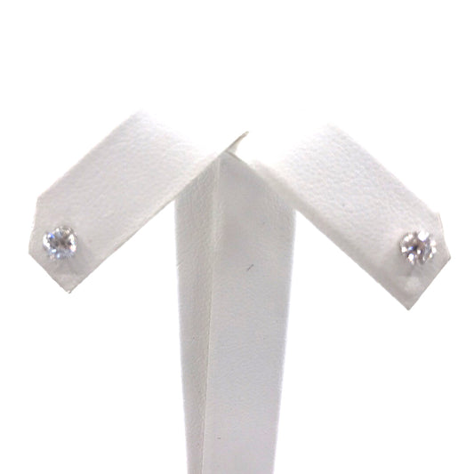 14K Gold CZ Stud Earrings - HK Jewels