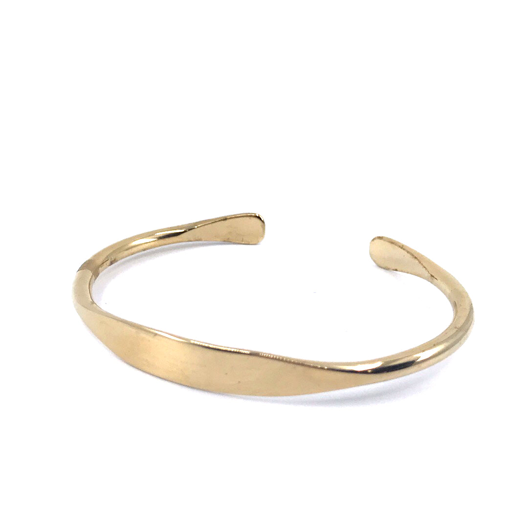 Sterling Silver Gold Plated Bangle - HK Jewels