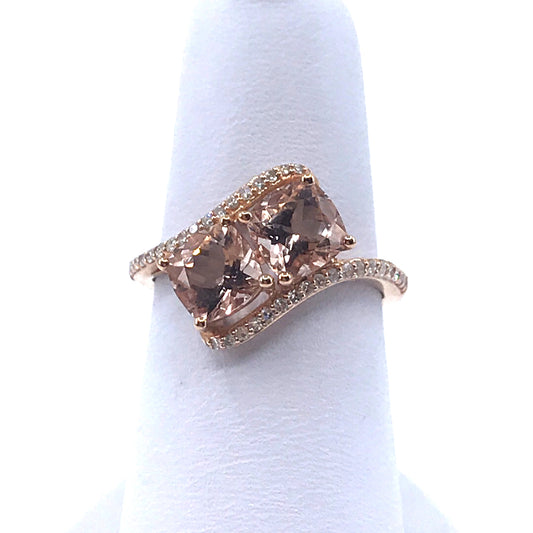 Rose Gold Morganite Ring - HK Jewels