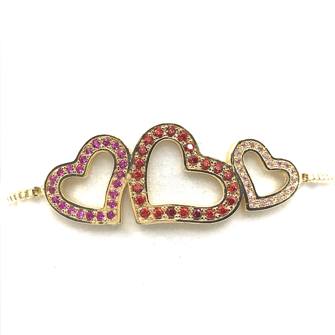 Triple Heart Bracelet - HK Jewels