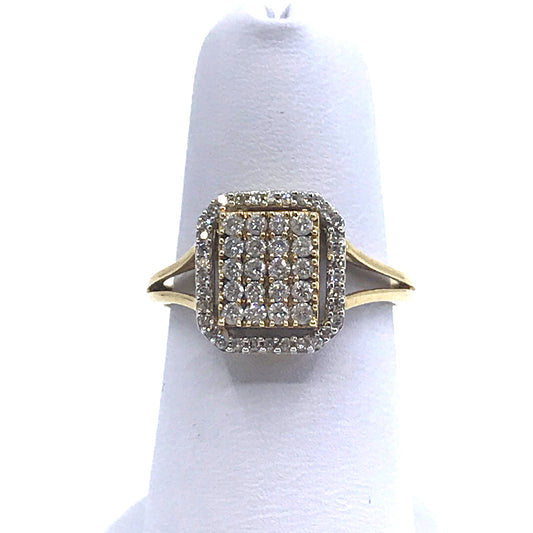 14K Gold Square Ring - HK Jewels