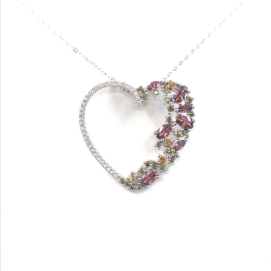 Sterling Silver Heart Pendant - HK Jewels