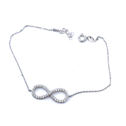 Sterling Silver Infinity Bracelet - HK Jewels