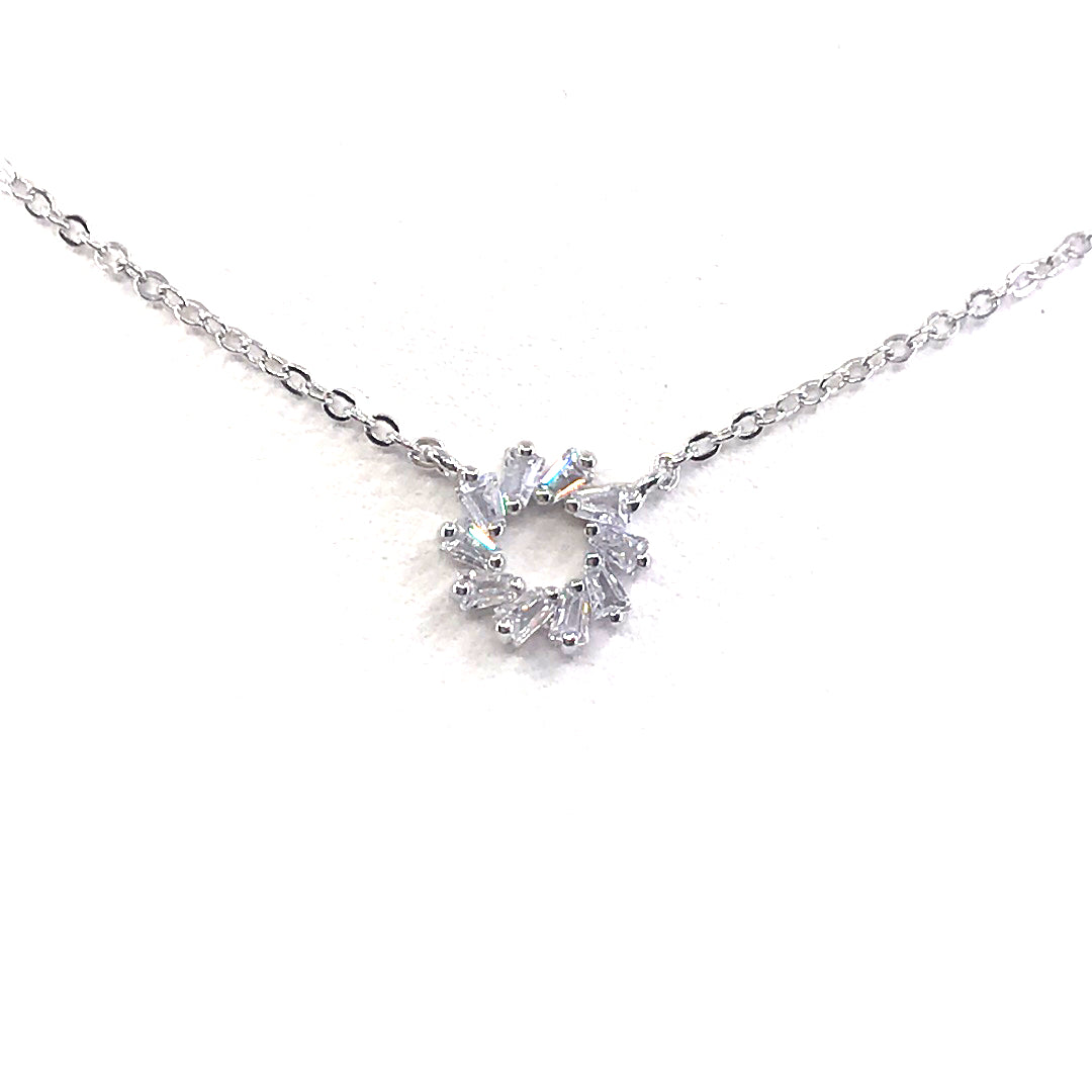Sterling Silver Small Circle Necklace - HK Jewels