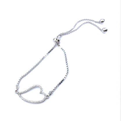 Sterling Silver Heart Bracelet - HK Jewels