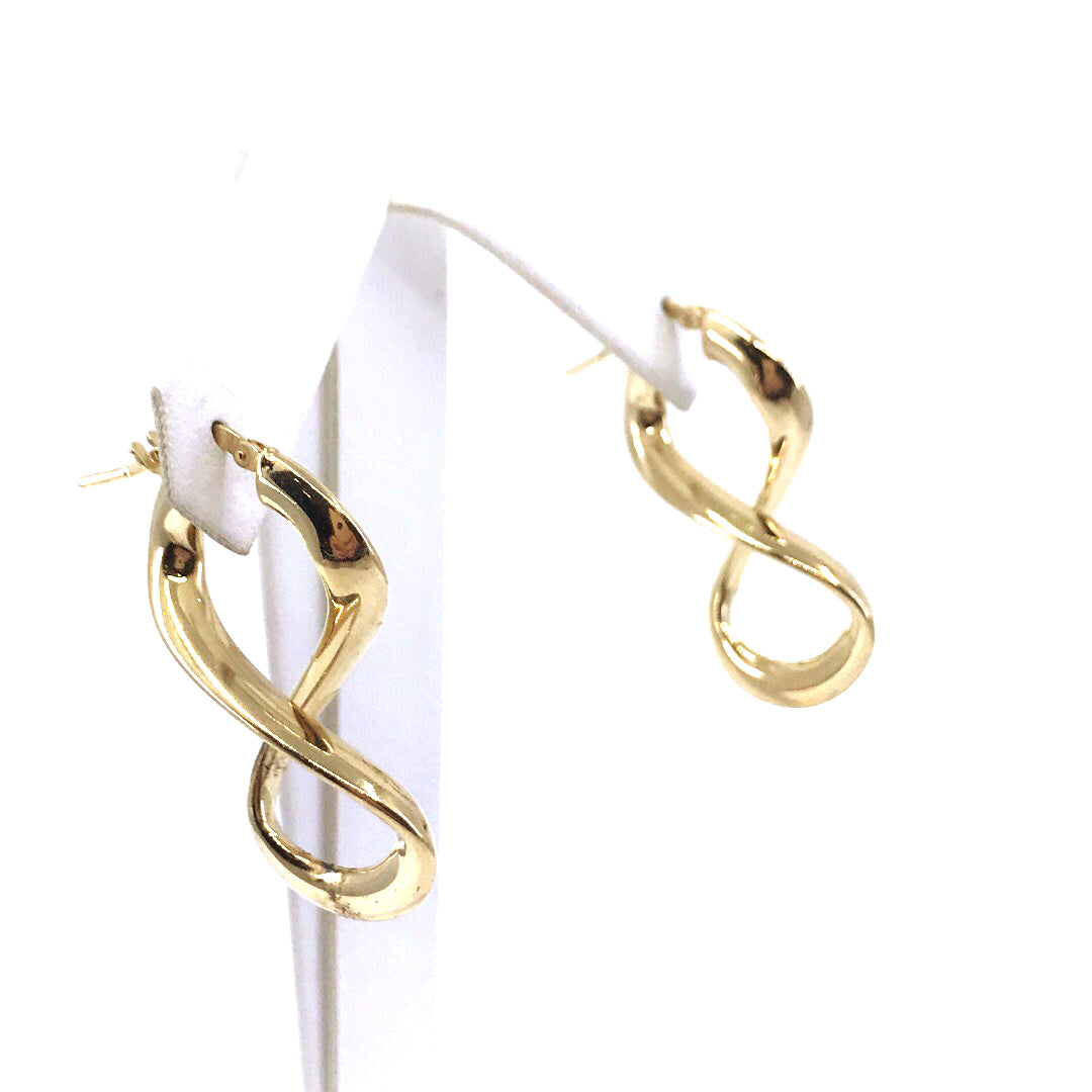 Sterling Silver Twisted Hoop Earrings - HK Jewels