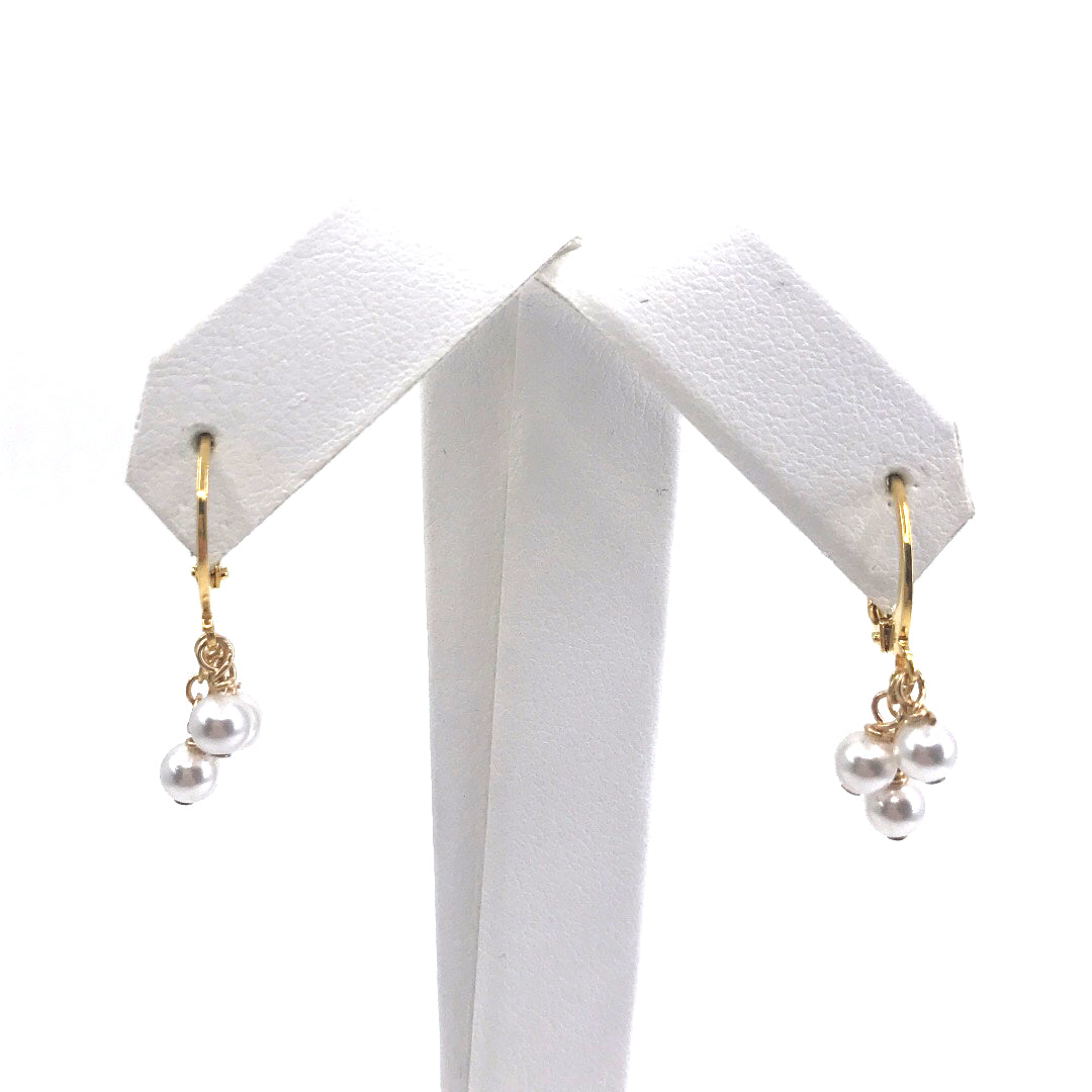 Surgical Steel Pearl Earrings - HK Jewels