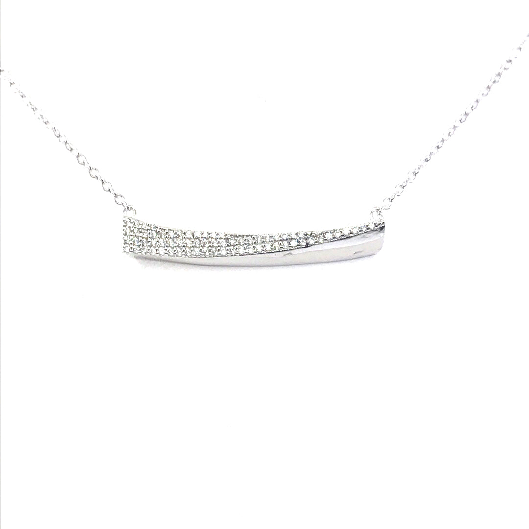 Sterling Silver Bar Necklace - HK Jewels