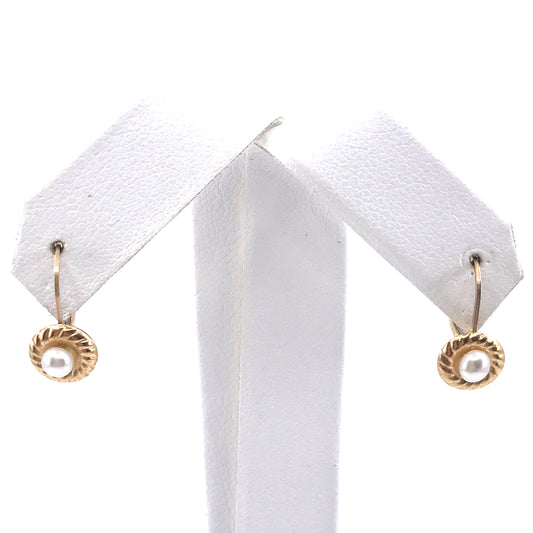 14K Gold Pearl Earrings - HK Jewels