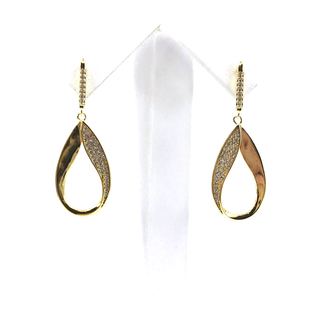 Sterling Silver Twisted Teardrop Earrings - HK Jewels