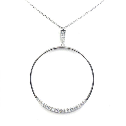 Sterling Silver Circle Necklace - HK Jewels