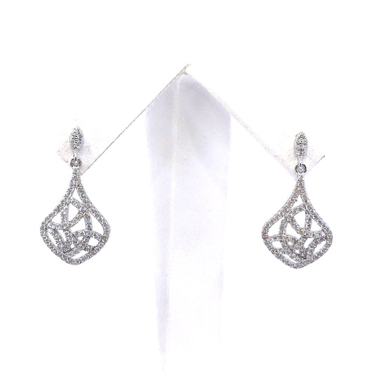 Sterling Silver Flame Earrings - HK Jewels