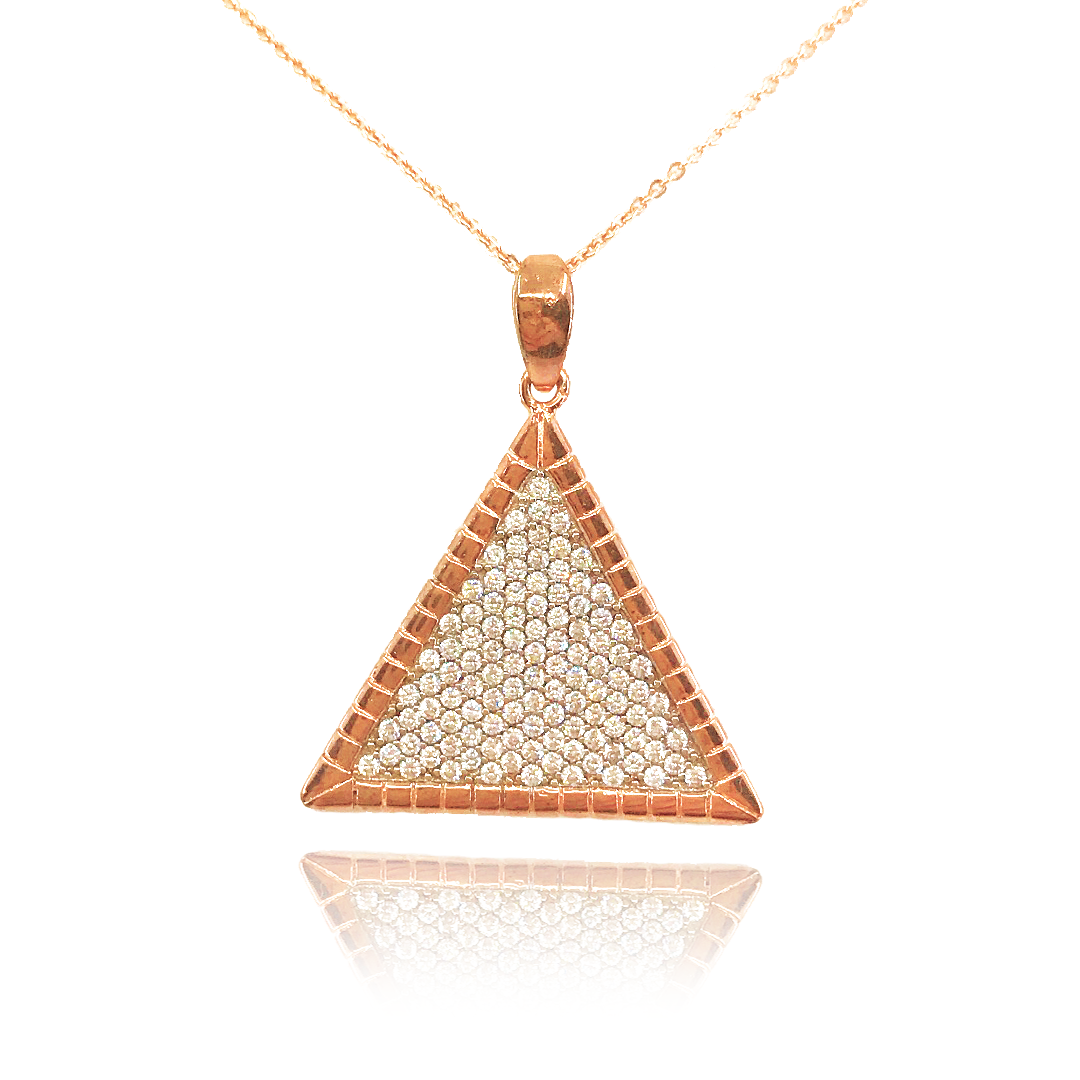 Sterling Silver Triangle Pendant - HK Jewels